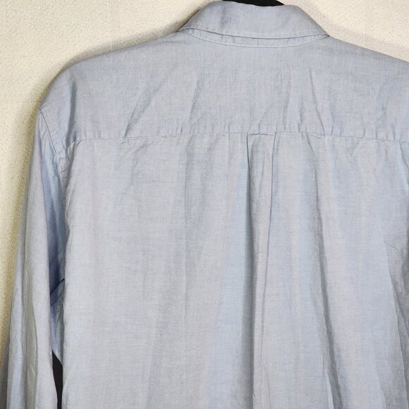 Chaps Ralph Lauren Blue Cotton Classic Vtg Button Up LS Oxford Shirt Sz 17 32/33 - Picture 10 of 16